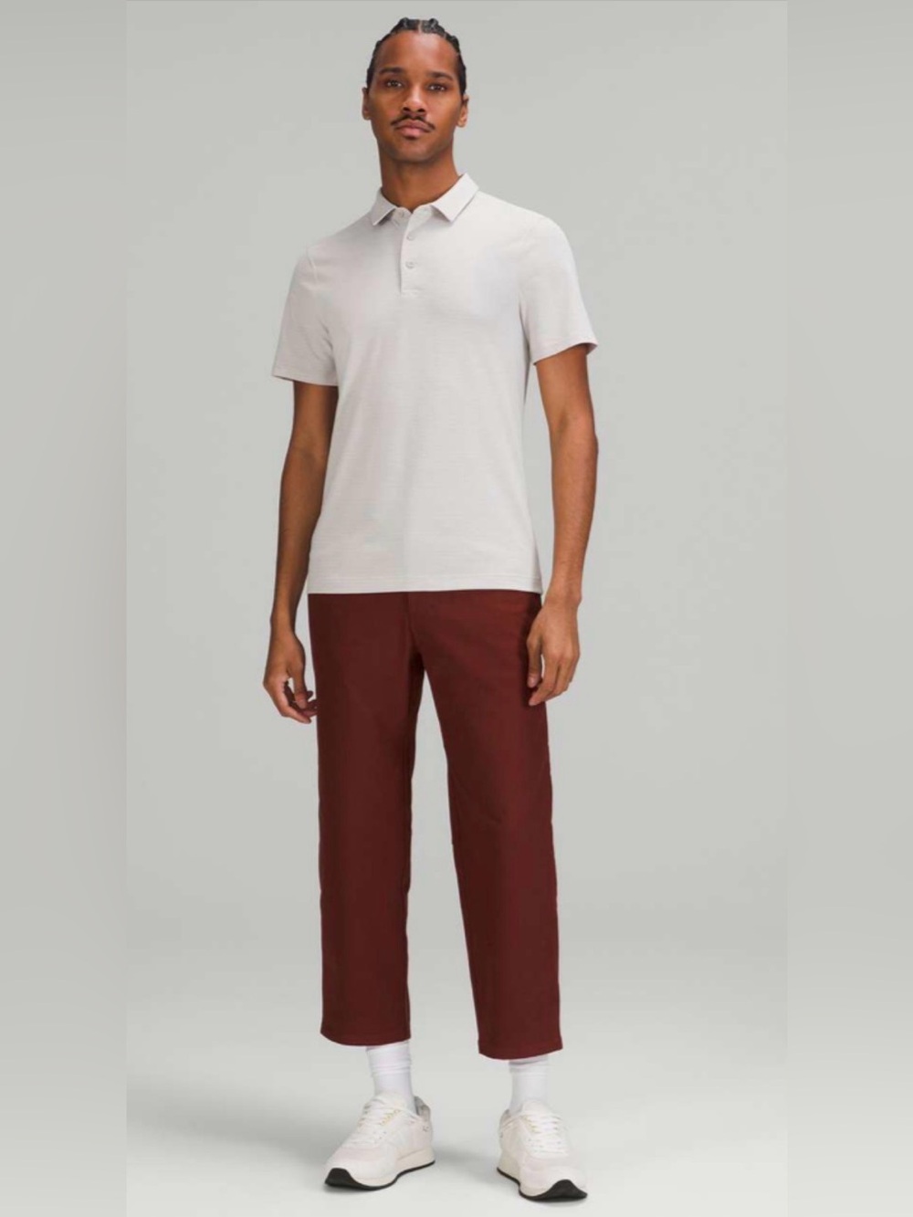 Lululemon men’s Evolution Short Sleeve Polo
Shirt *Pique Fabric Heathered Dove G